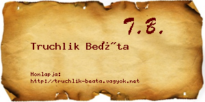 Truchlik Beáta névjegykártya