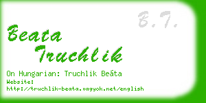 beata truchlik business card